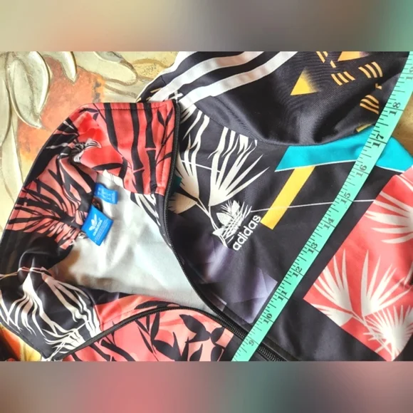 ADIDAS x Farm RIO Black 3 Stripe Trefoil Zip Gym Collect Street Track Jacket XS - Picture 9 of 16